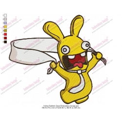 Yellow Rabbids Style Embroidery Design